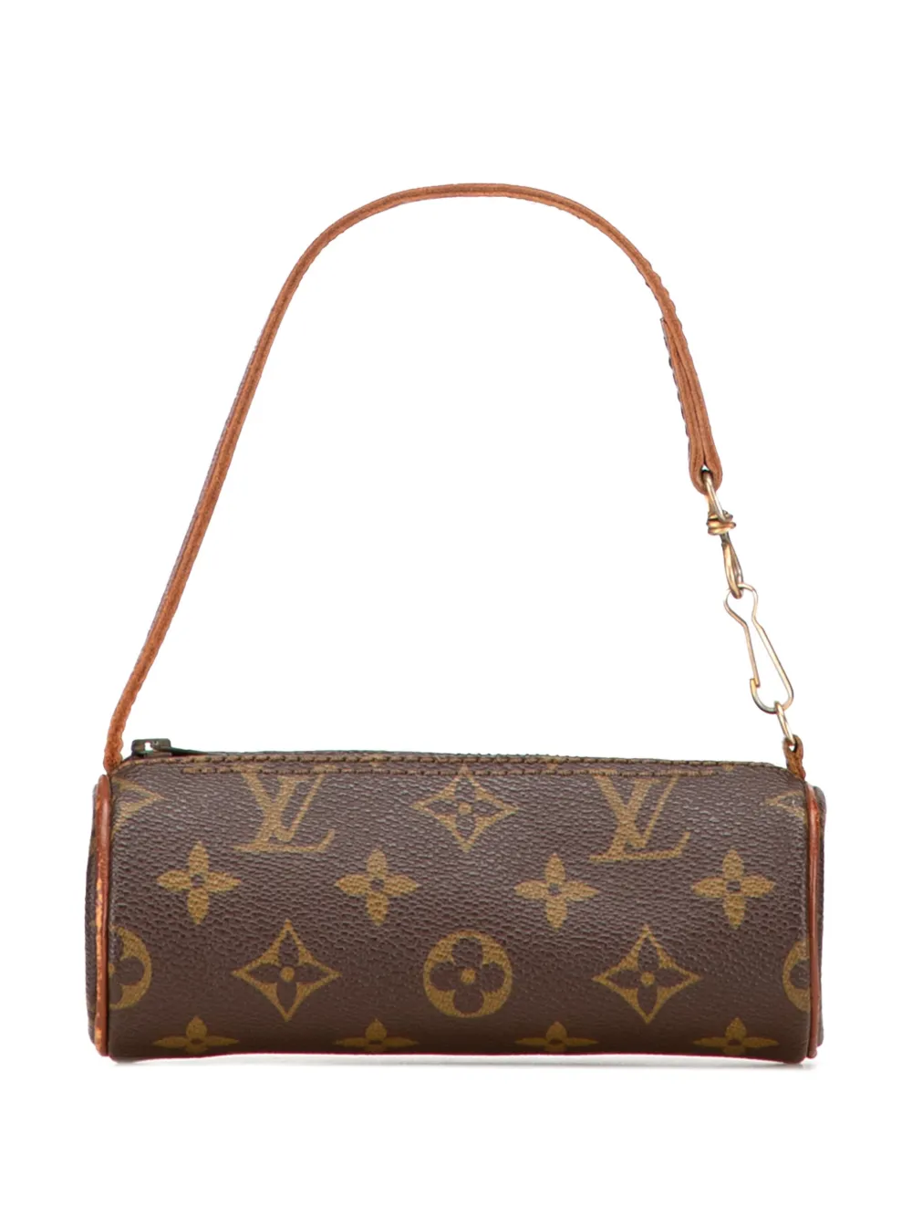 Pre-owned Louis Vuitton 1990-2025 Monogram Papillon Pochette Handbag In Brown