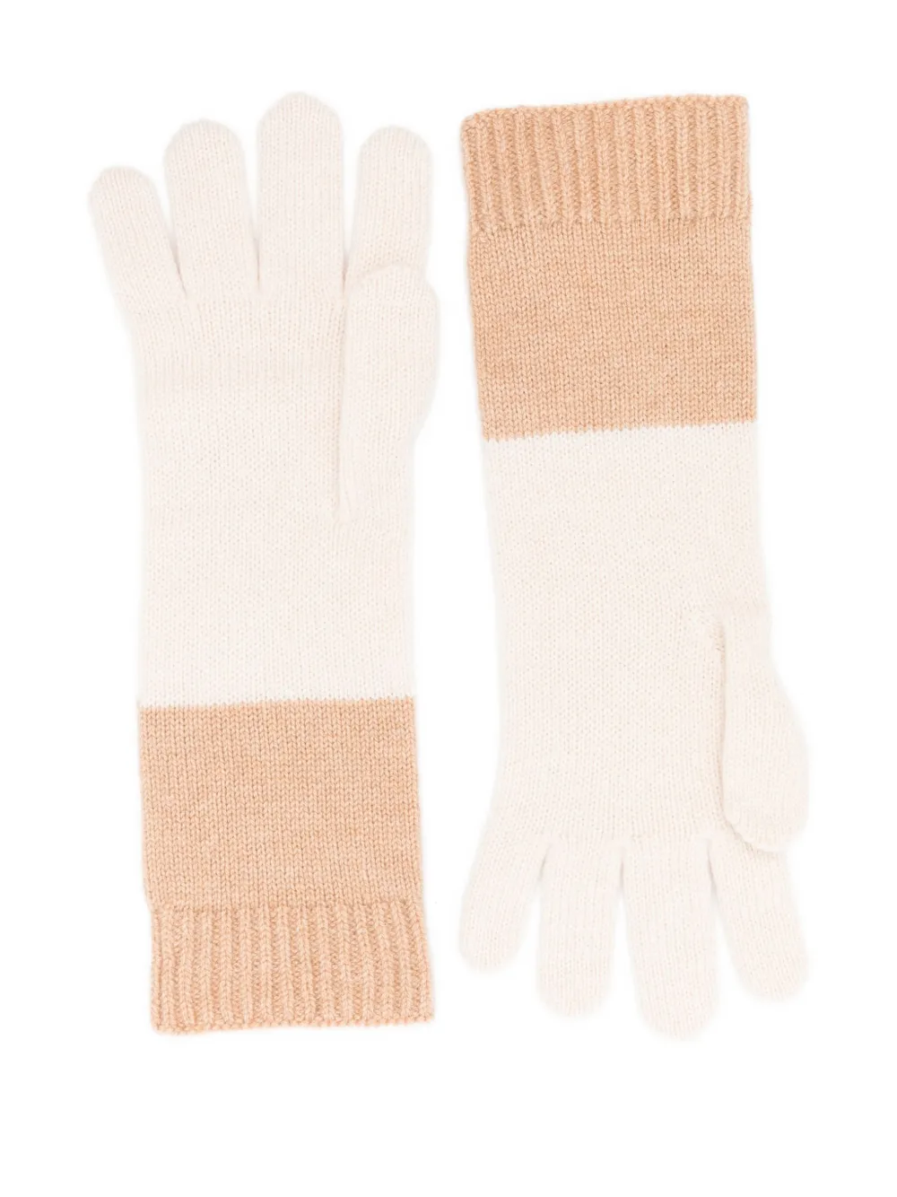 Lorena Antoniazzi star-charm ribbed gloves - Beige