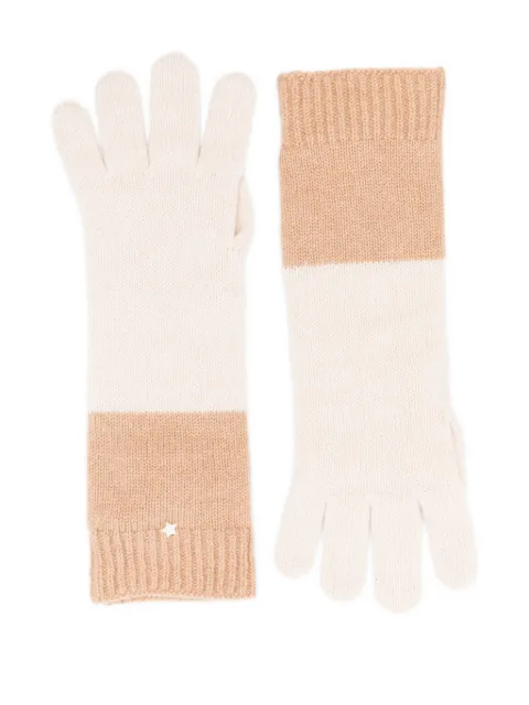 Lorena Antoniazzi star-charm ribbed gloves