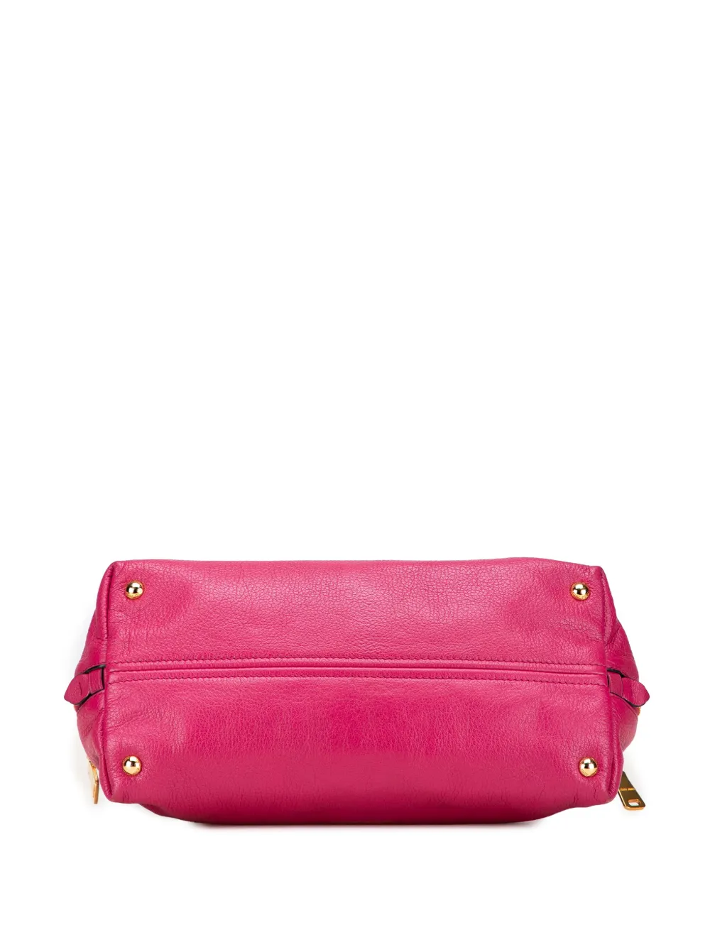 Pre-owned Miu Miu 2010-2025 Goatskin Madras Satchel In Pink