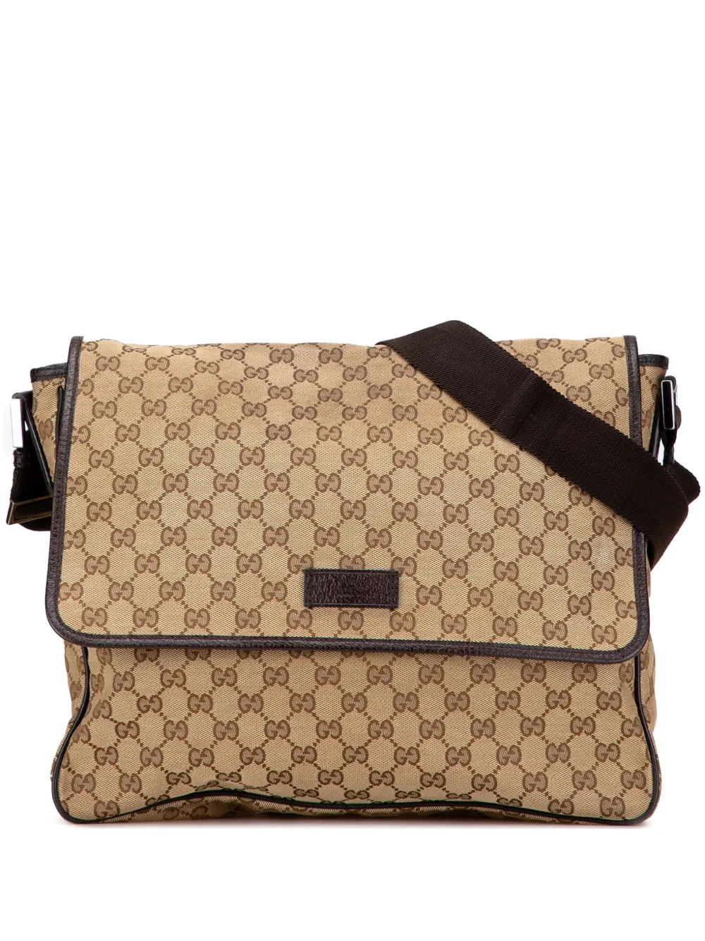 Gucci Pre-Owned 2000-2015 GG Canvas Flap Messenger Bag crossbody bag | Brown | Image 1