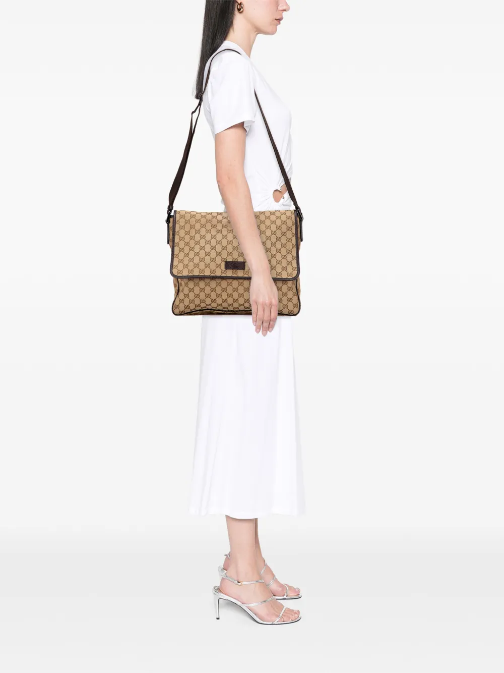 Gucci Pre-Owned 2000-2015 GG Canvas Flap Messenger Bag crossbody bag | Pre-Owned | Image 2