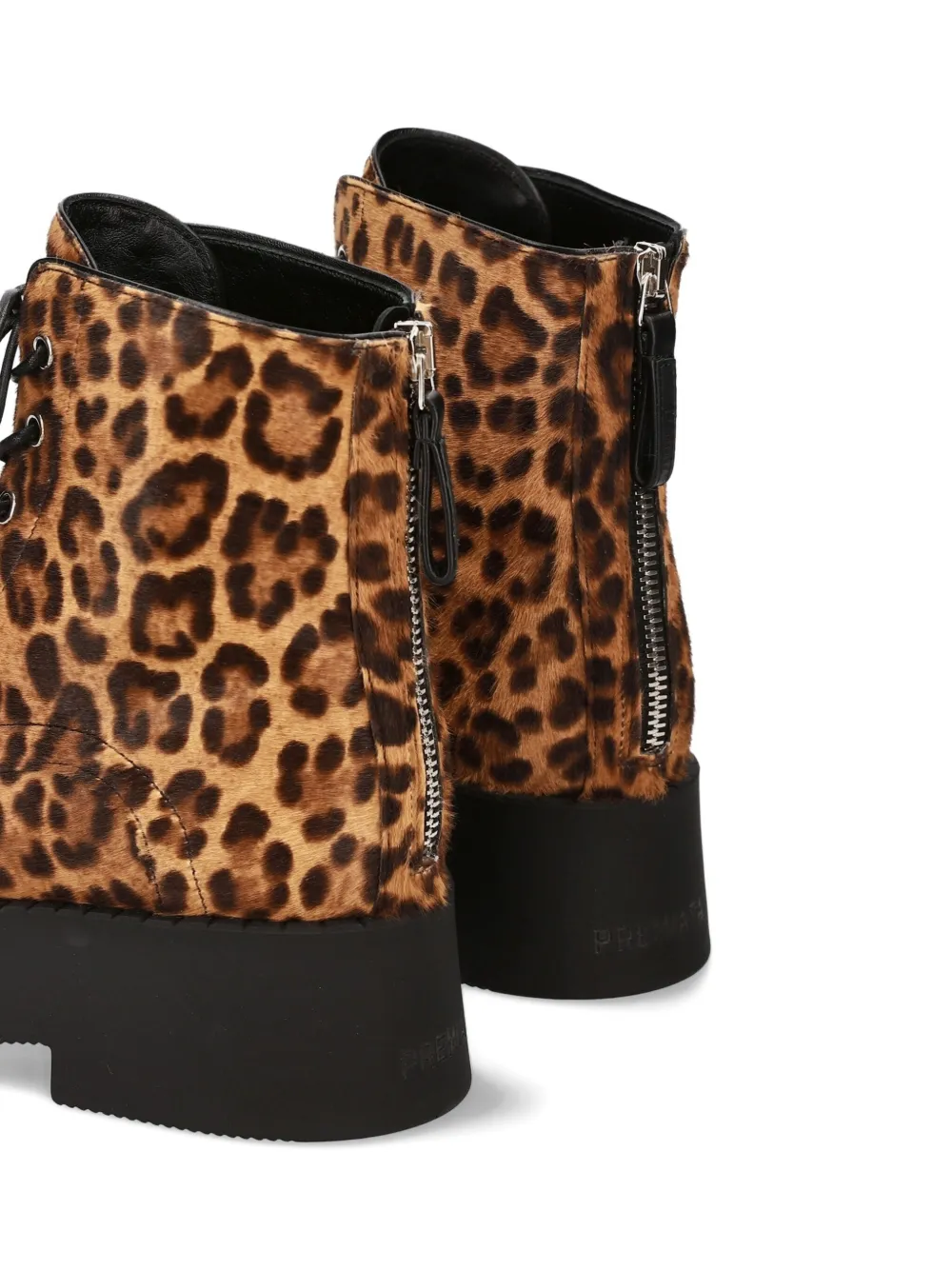 Premiata Veterschoenen met luipaardprint Bruin