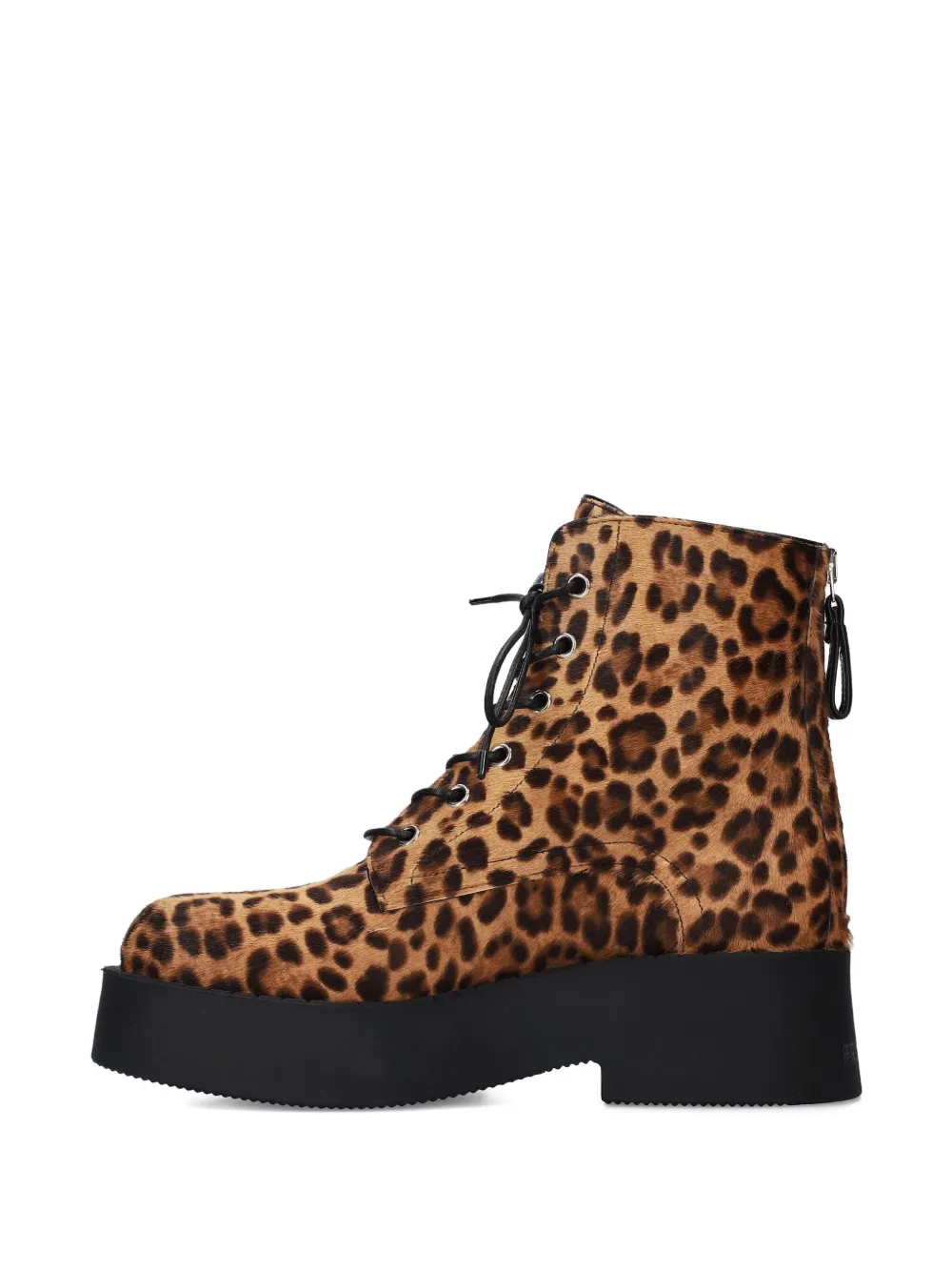 Premiata Veterschoenen met luipaardprint Bruin