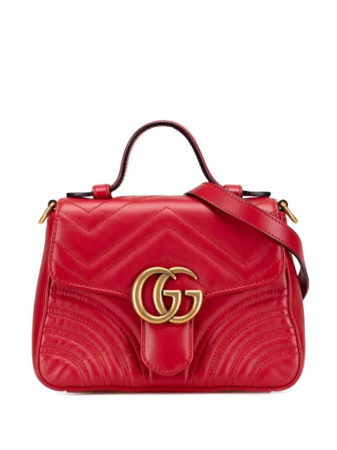 Gucci Pre-Owned bolsa satchel GG Marmont mini de piel Matelasse con asa en la parte superior 2016-2025