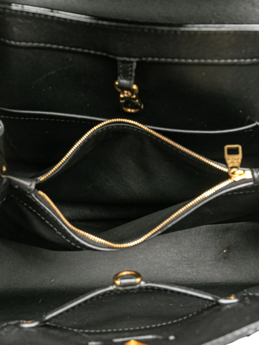 Pre-owned Louis Vuitton 2015 Tweed Capucines Mm Satchel In Black