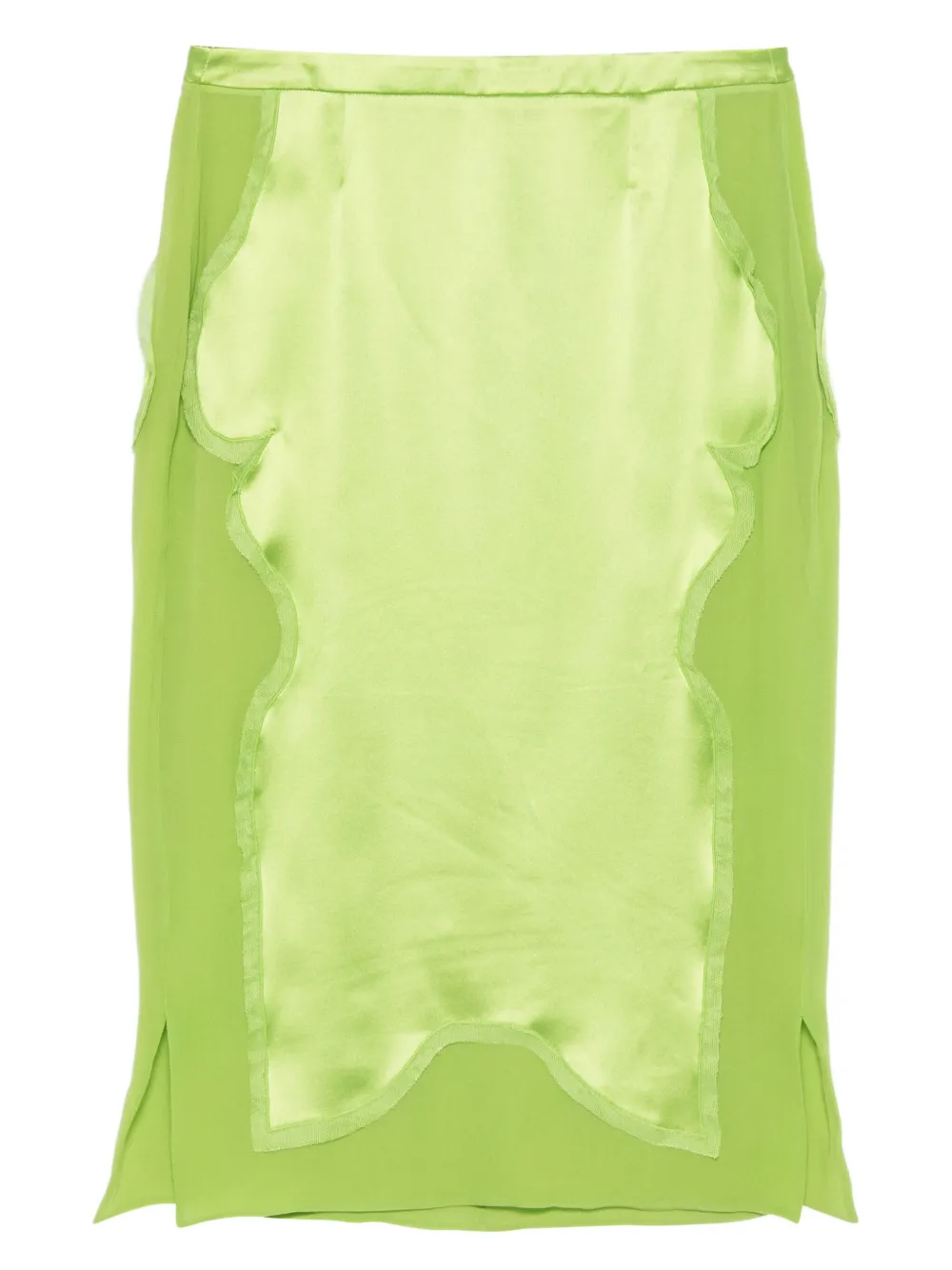 Saint Laurent Pre-Owned falda de seda Pagoda 2004 | verde | Image 1
