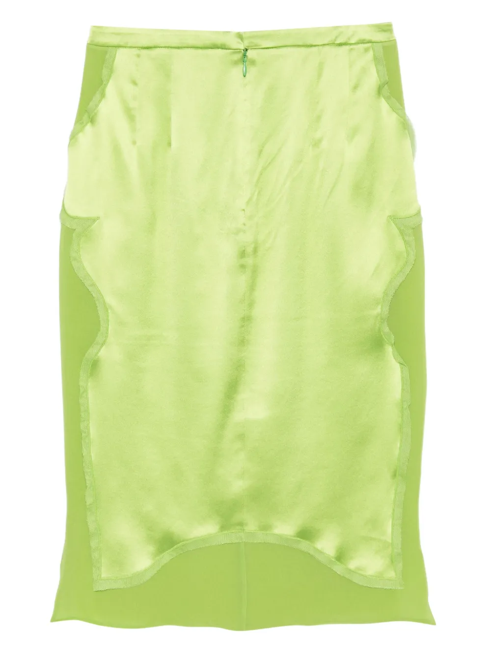 Saint Laurent Pre-Owned 2004 Pagoda zijden rok - Groen