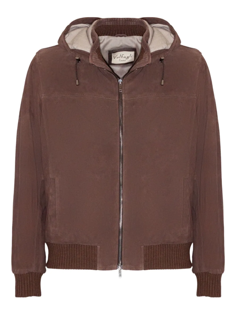 VOLFAGLI hooded zip jacket | Brown | Image 1