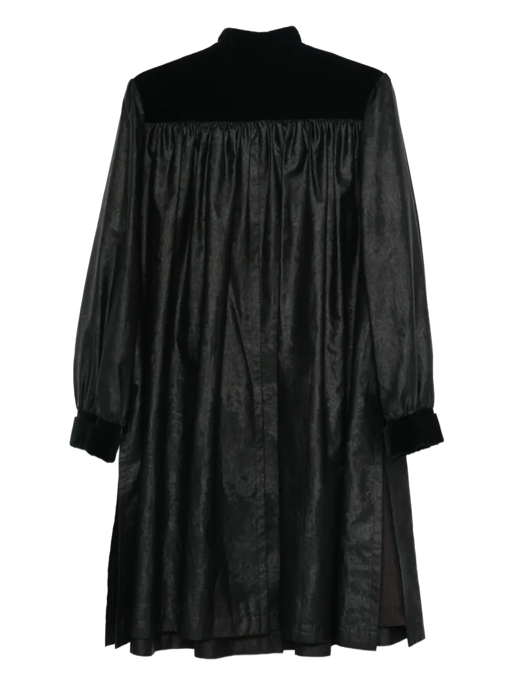 Saint Laurent Pre-Owned 1980s zijden jas met enkele rij knopen - Zwart