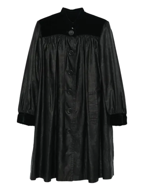 Saint Laurent Pre-Owned 1980s silk single-breasted coat