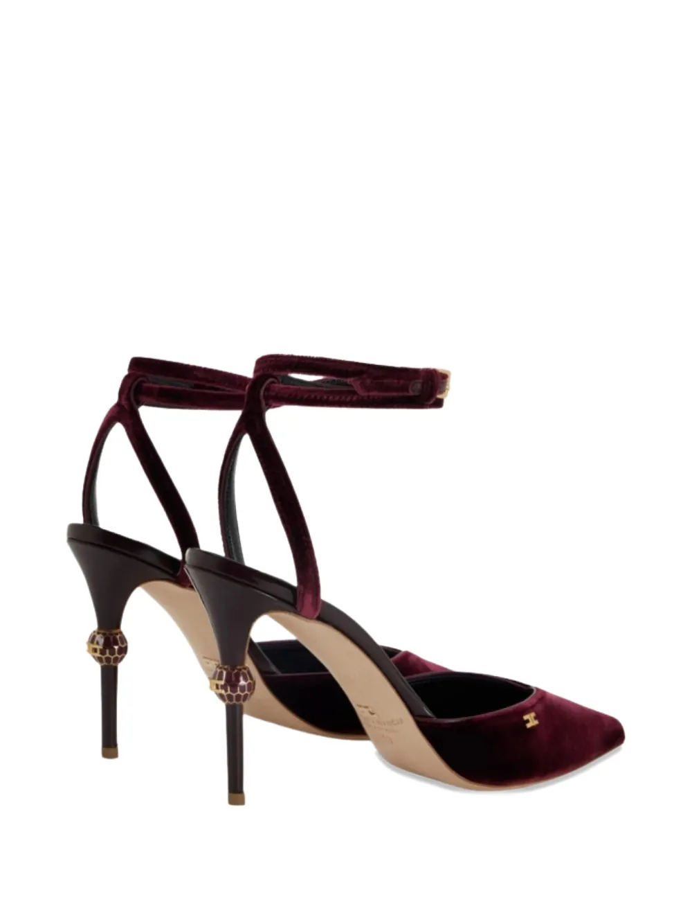 Elisabetta Franchi 90 mm leren pumps met hak Rood