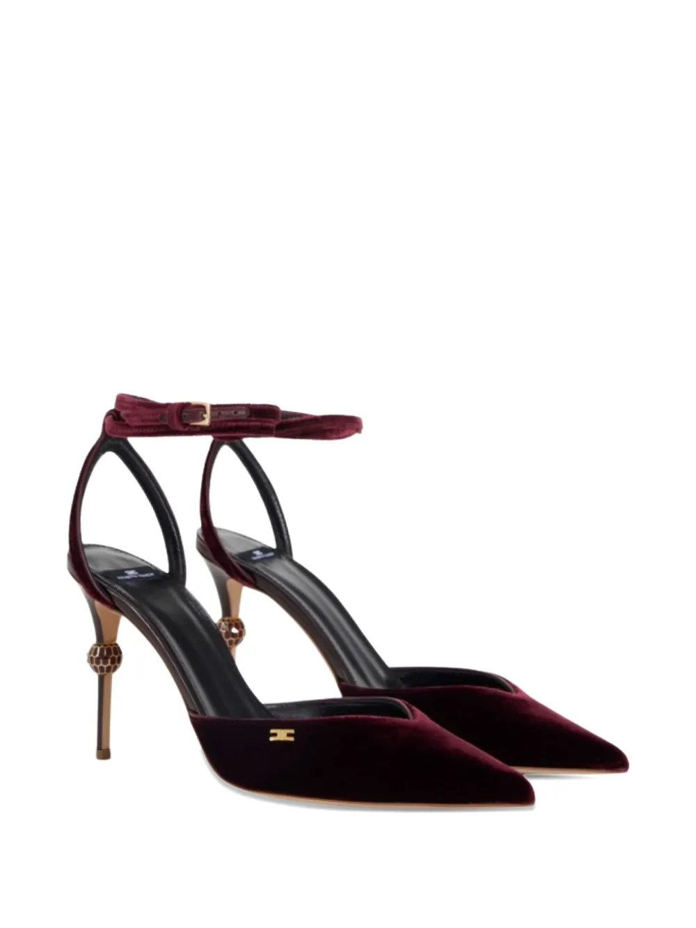 Elisabetta Franchi 90 mm leren pumps met hak Rood