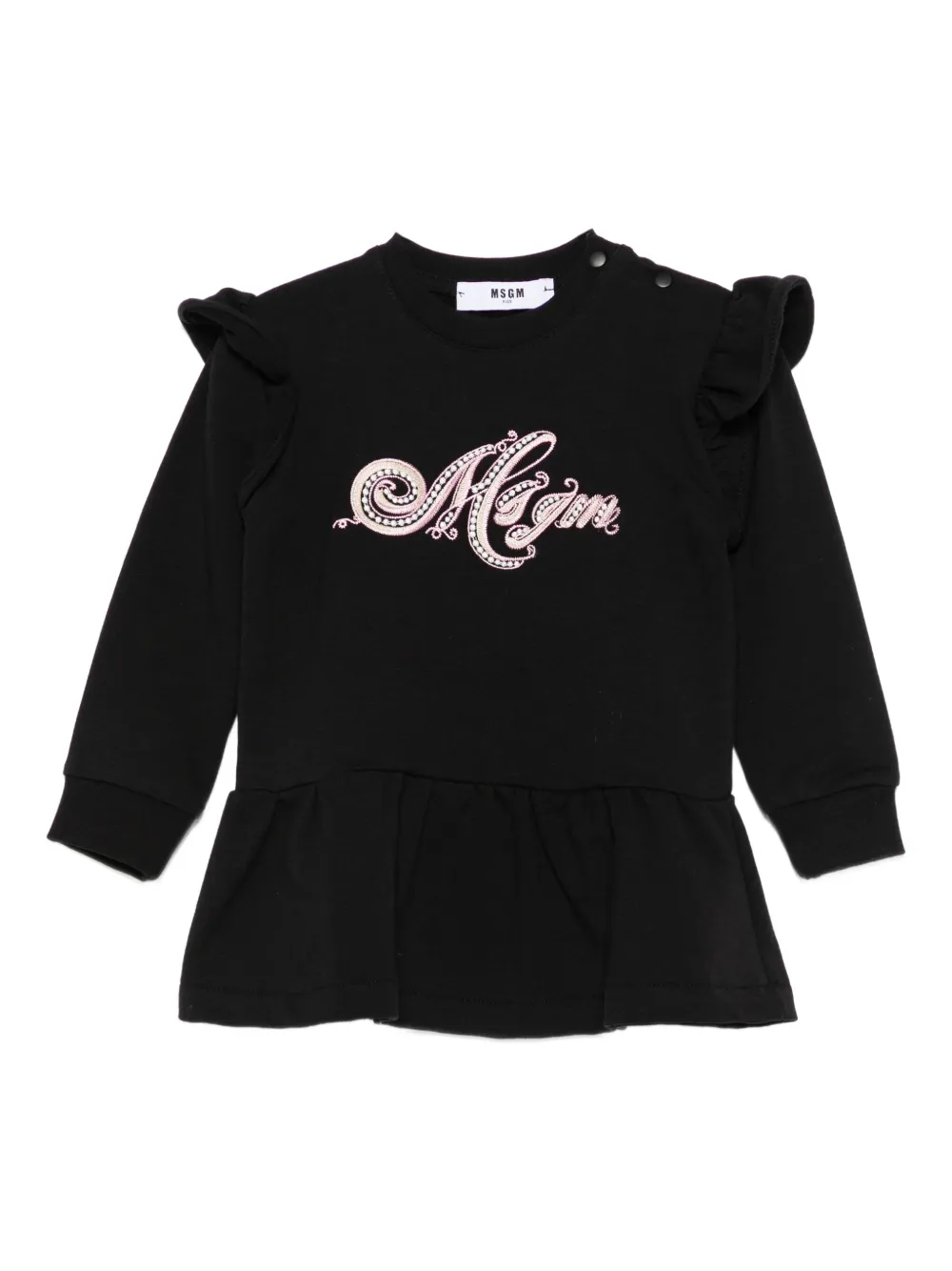 MSGM Kids robe en polaire stretch | noir | Image 1