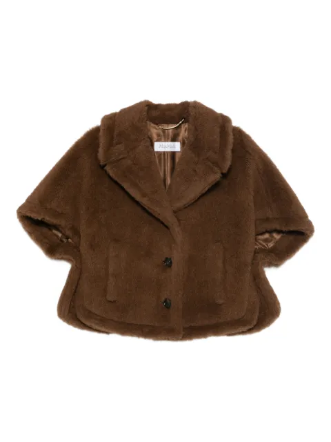 Max Mara button-up teddy-textured jacket