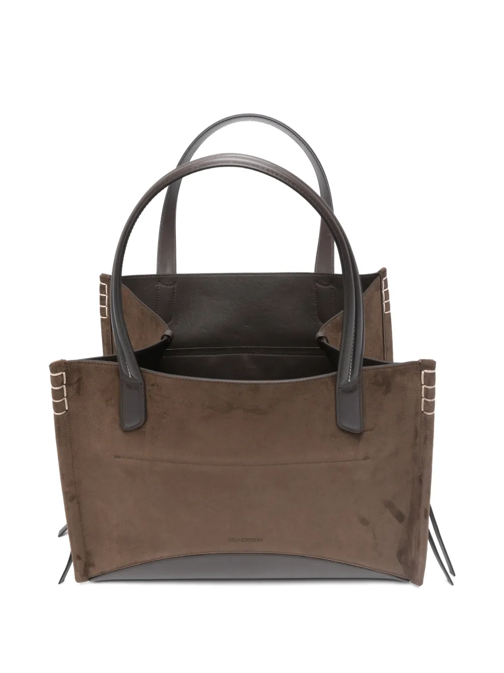 JW Anderson Shopper met stikseldetail Bruin