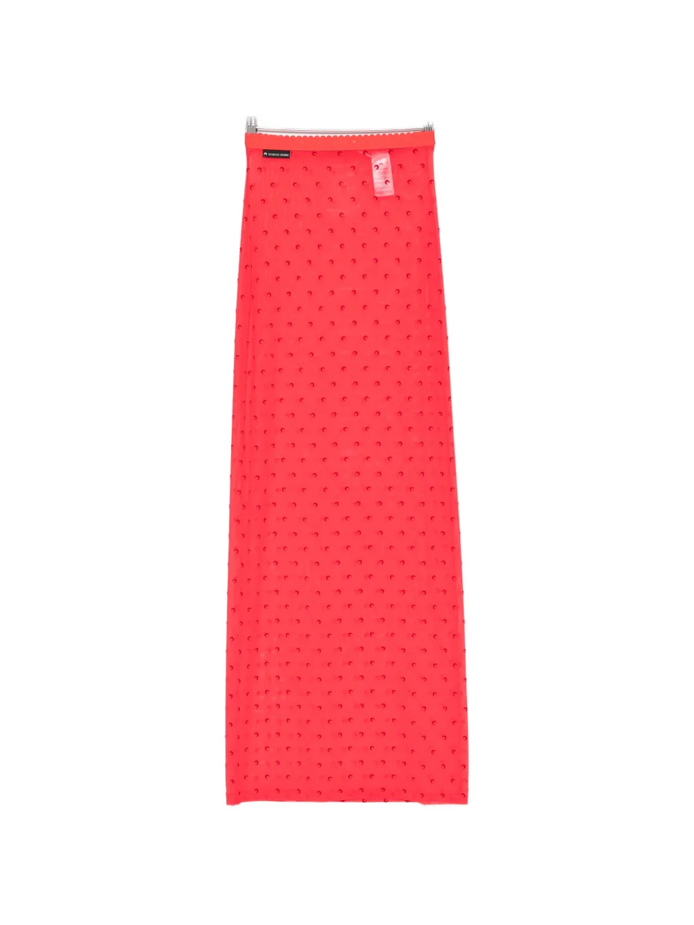 Marine Serre Moon Plumetis mesh skirt - Rosso