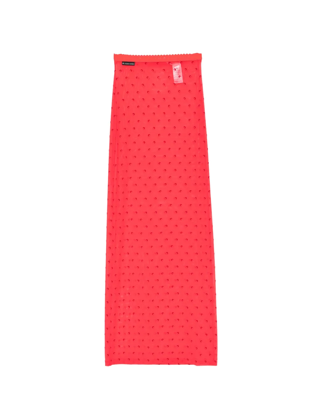 Marine Serre Moon Plumetis mesh skirt - Rosso