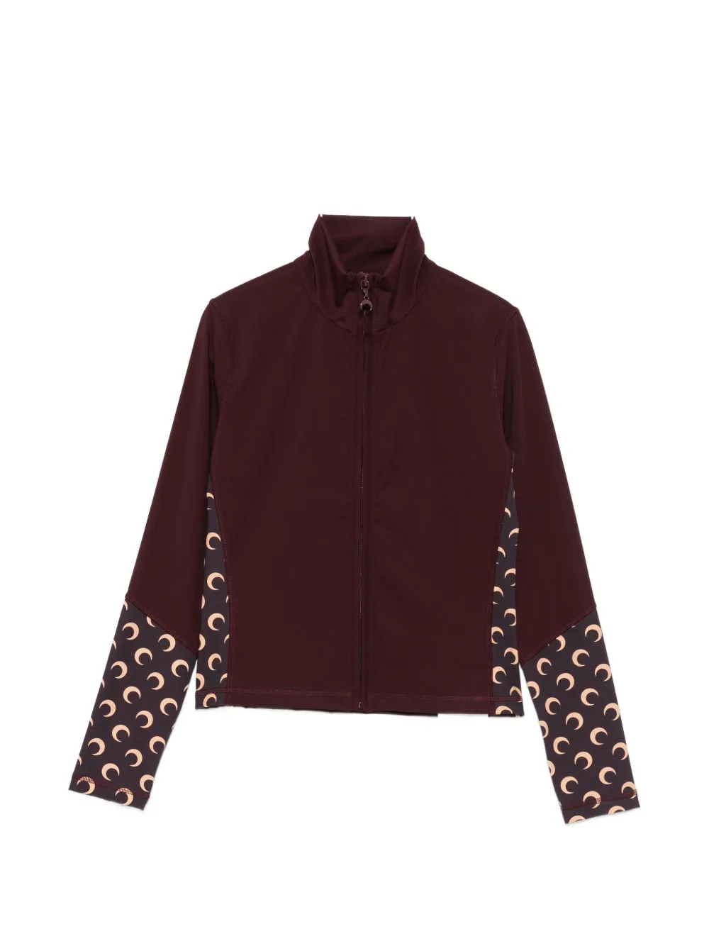 Marine Serre moon-print panelled top - Rosso