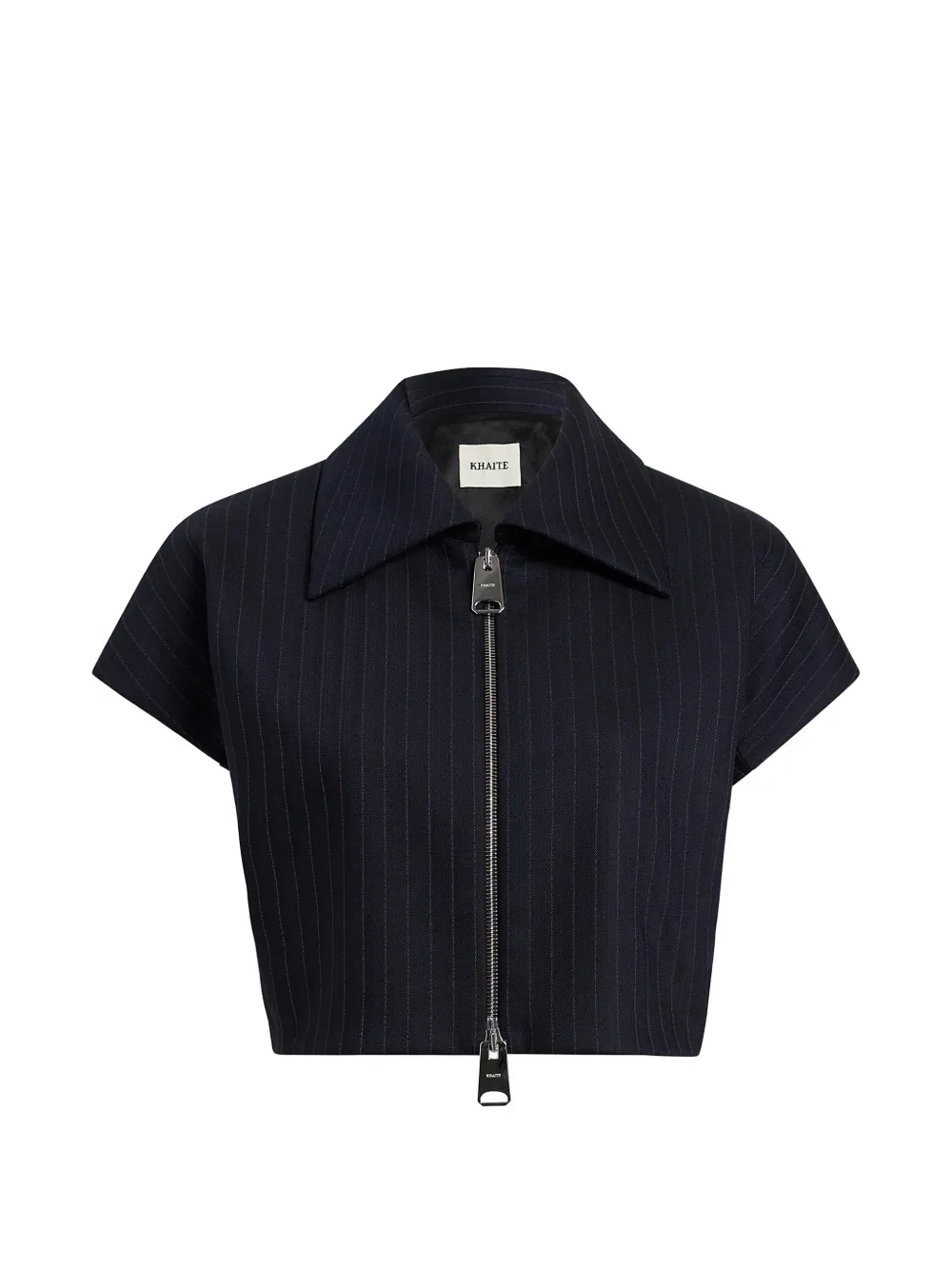 KHAITE Robin blouse met rits Zwart