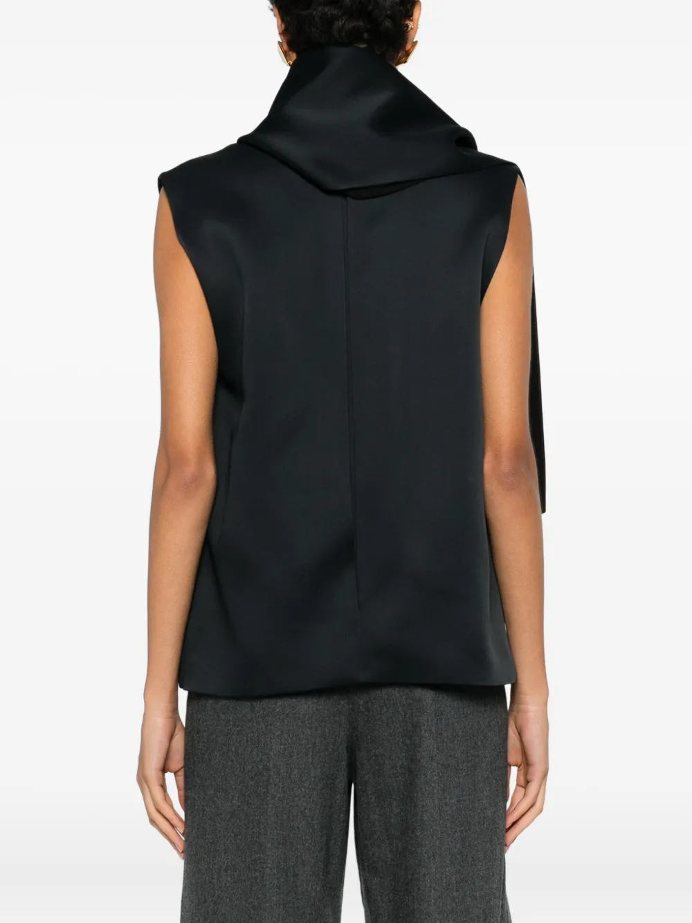 KHAITE Loe gedrapeerde top Zwart