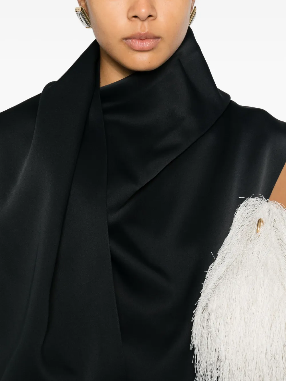 KHAITE Loe gedrapeerde top Zwart