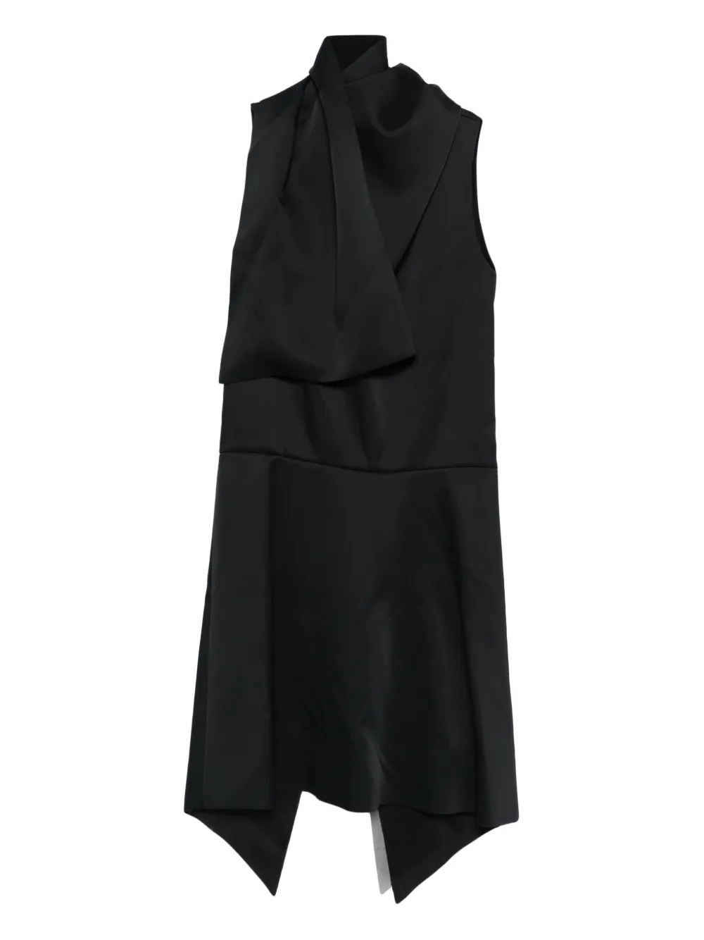 Khaite Loell Draped Duchesse-satin Midi Dress In Black