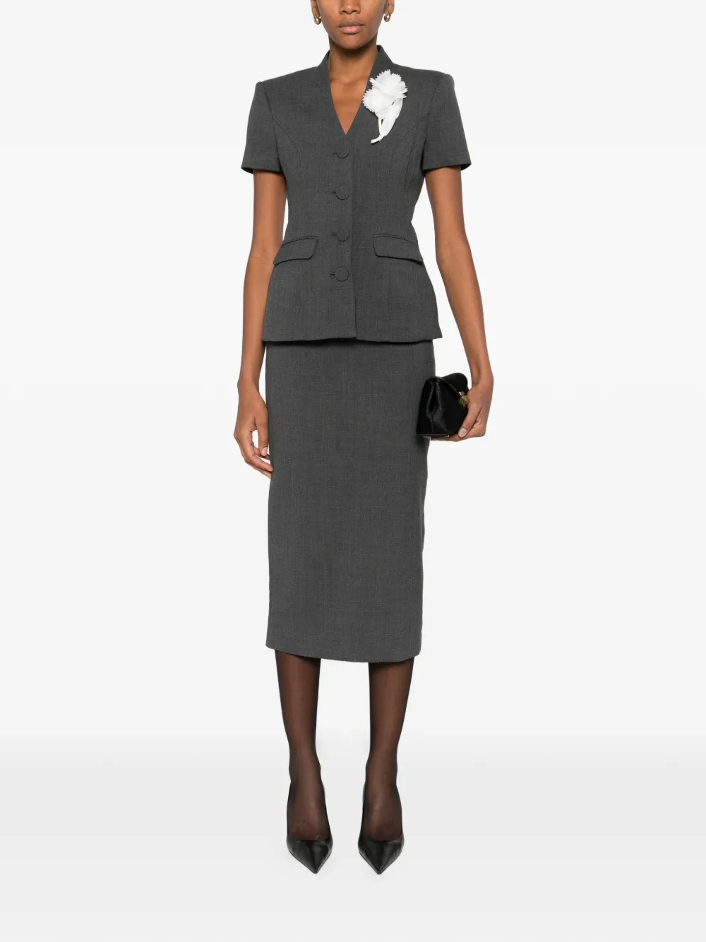 Self-Portrait flower detail suit skirt | Suit Skirts | Image 2