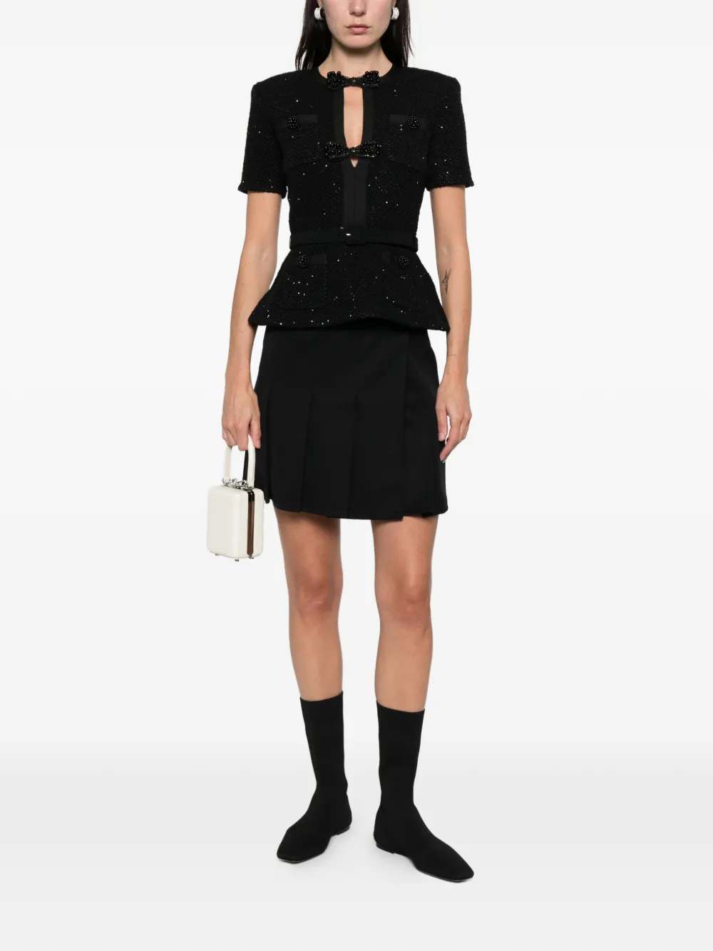 Self-Portrait sequinned short-sleeve top | Blusas | Image 2