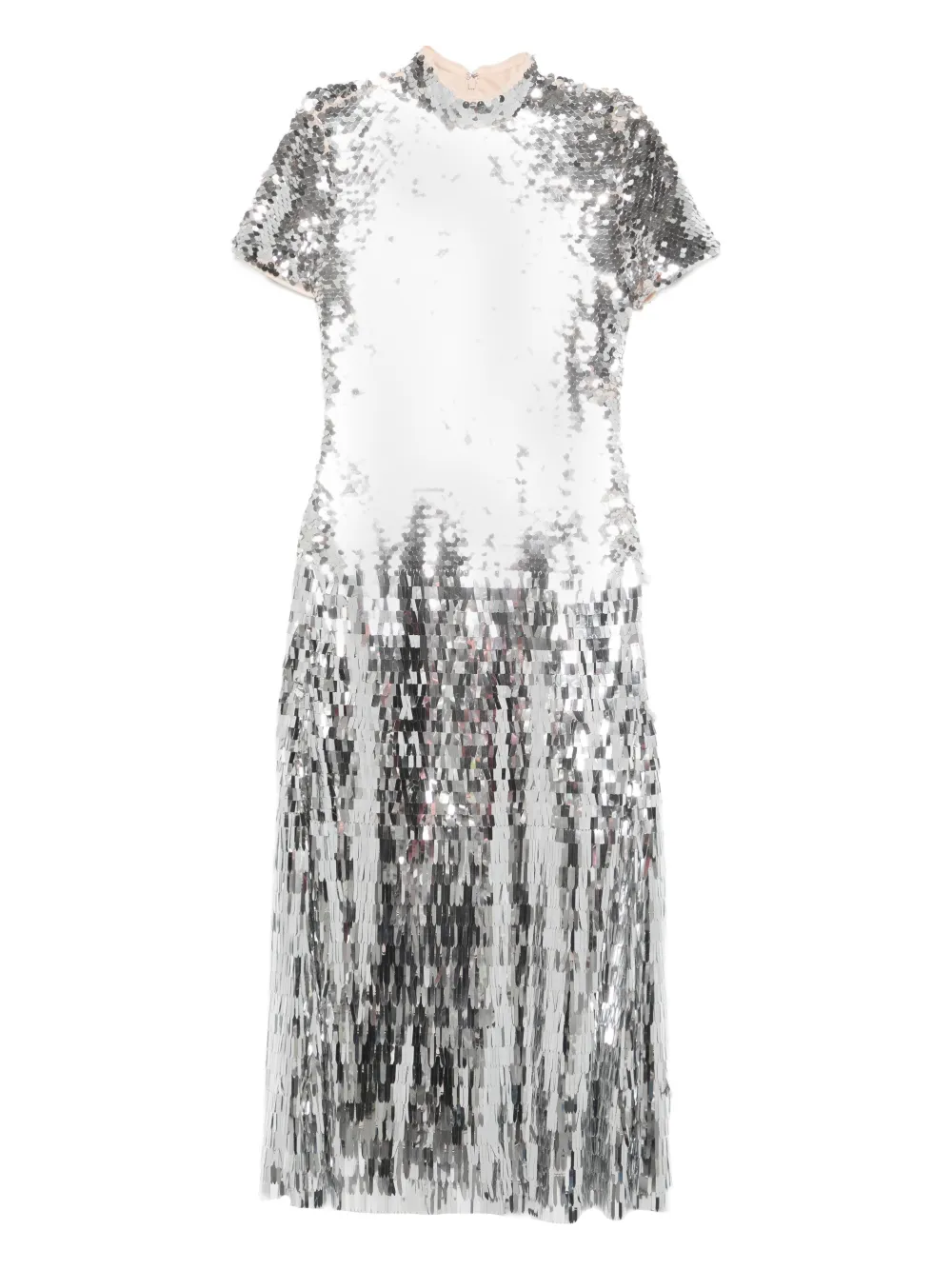 Self-Portrait sequin midi dress - Argento