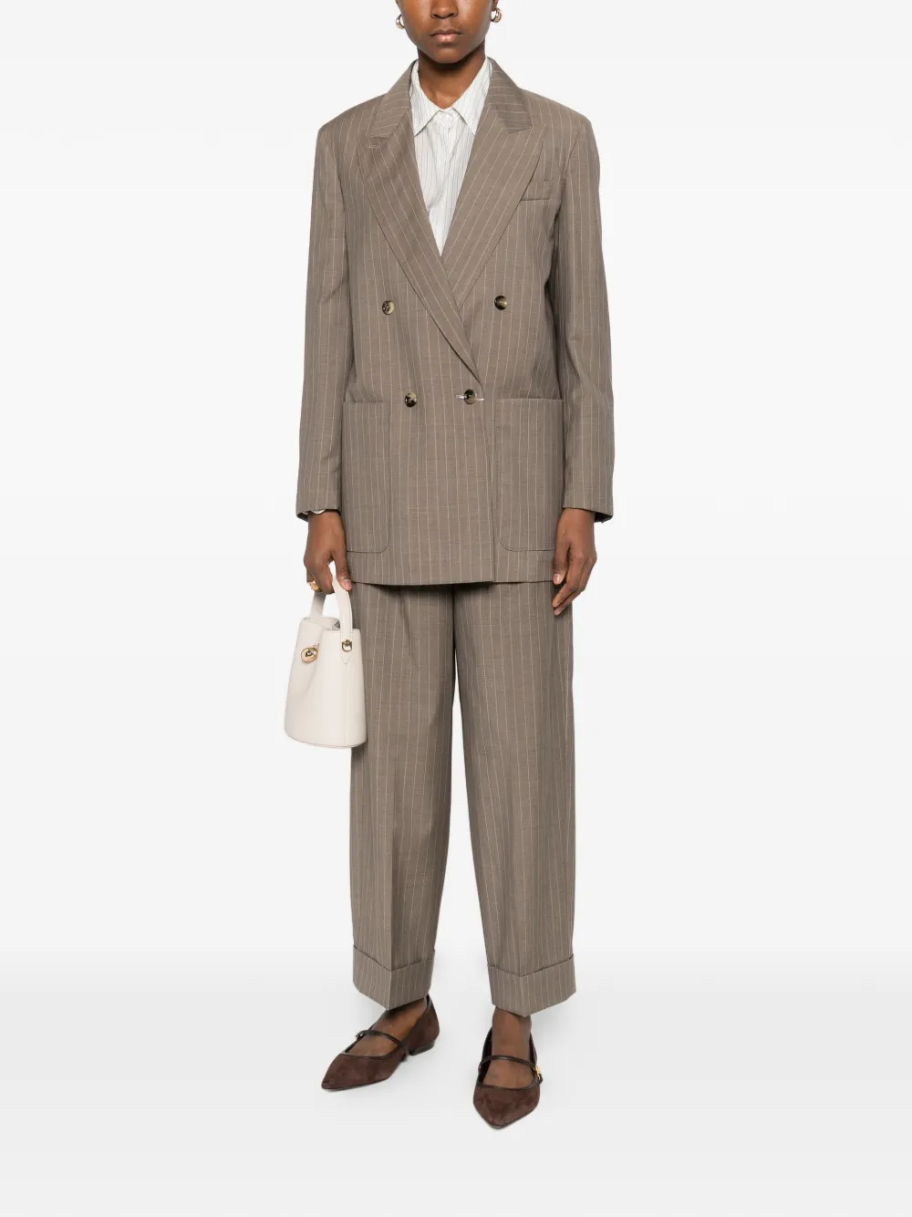Max Mara MXMACCIAIO pinstripe double-breasted blazer | Blazers | Image 2