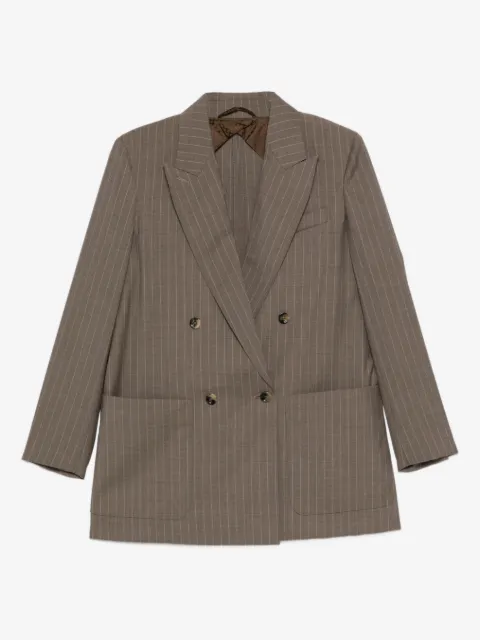 Max Mara Acciaio pinstripe double-breasted blazer