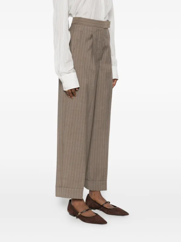 Max Mara Manetta ストライプ パンツ | ブラウン | FARFETCH JP