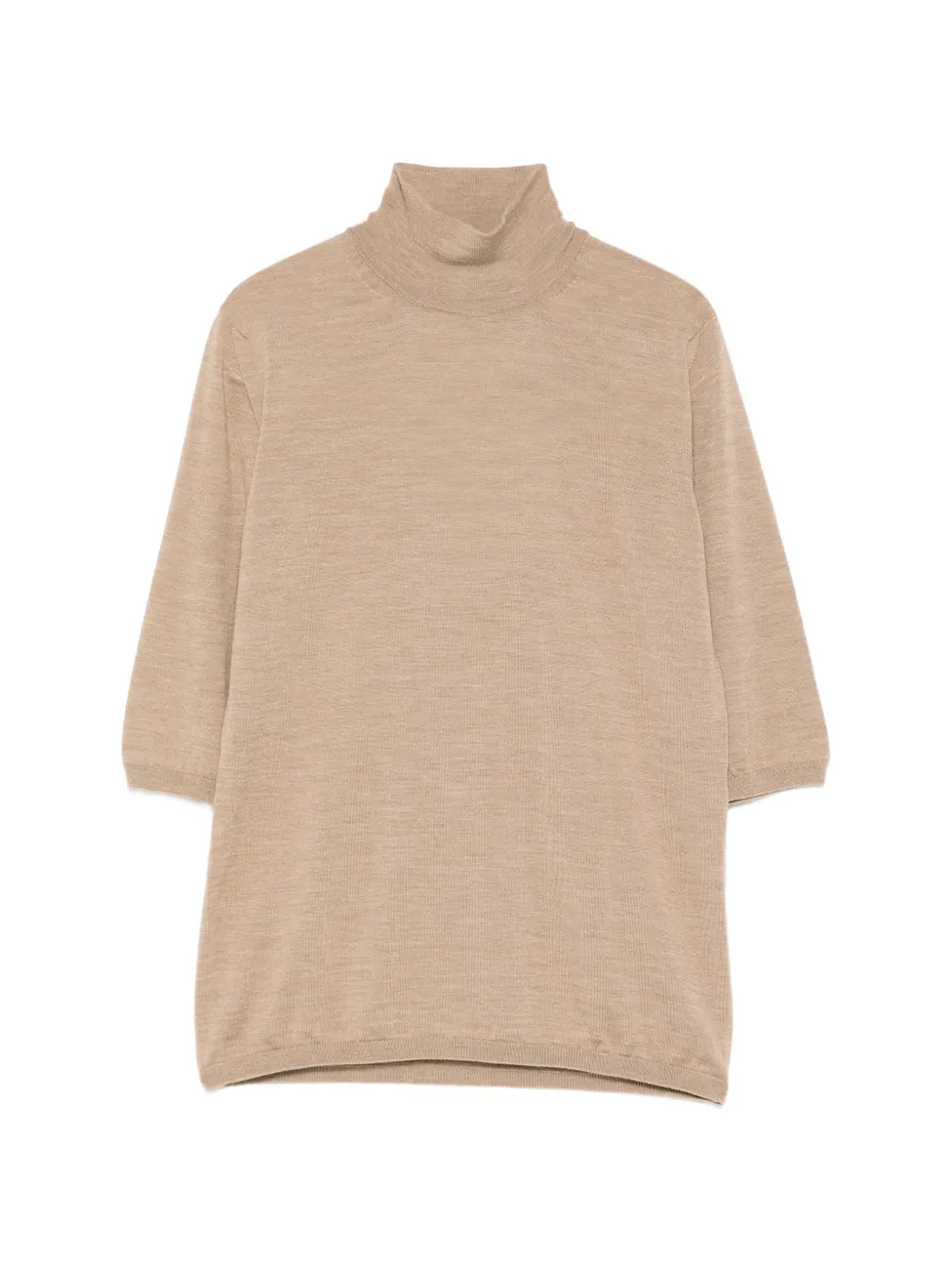 Max Mara Boa turtleneck quarter-sleeve sweater - Nude