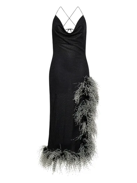 Oséree Lumière Plumage asymmetric dress