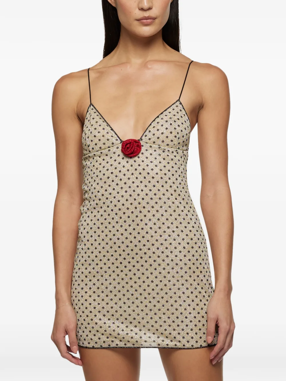 Oséree Lumière Rose Pois mini dress - Beige