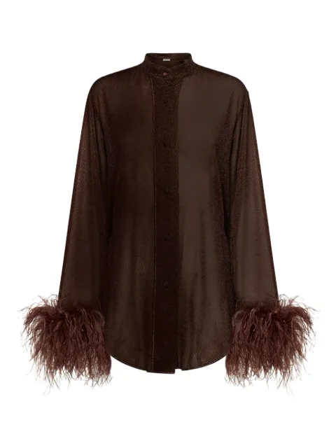 Oséree Lumière Plumage long-sleeve shirt