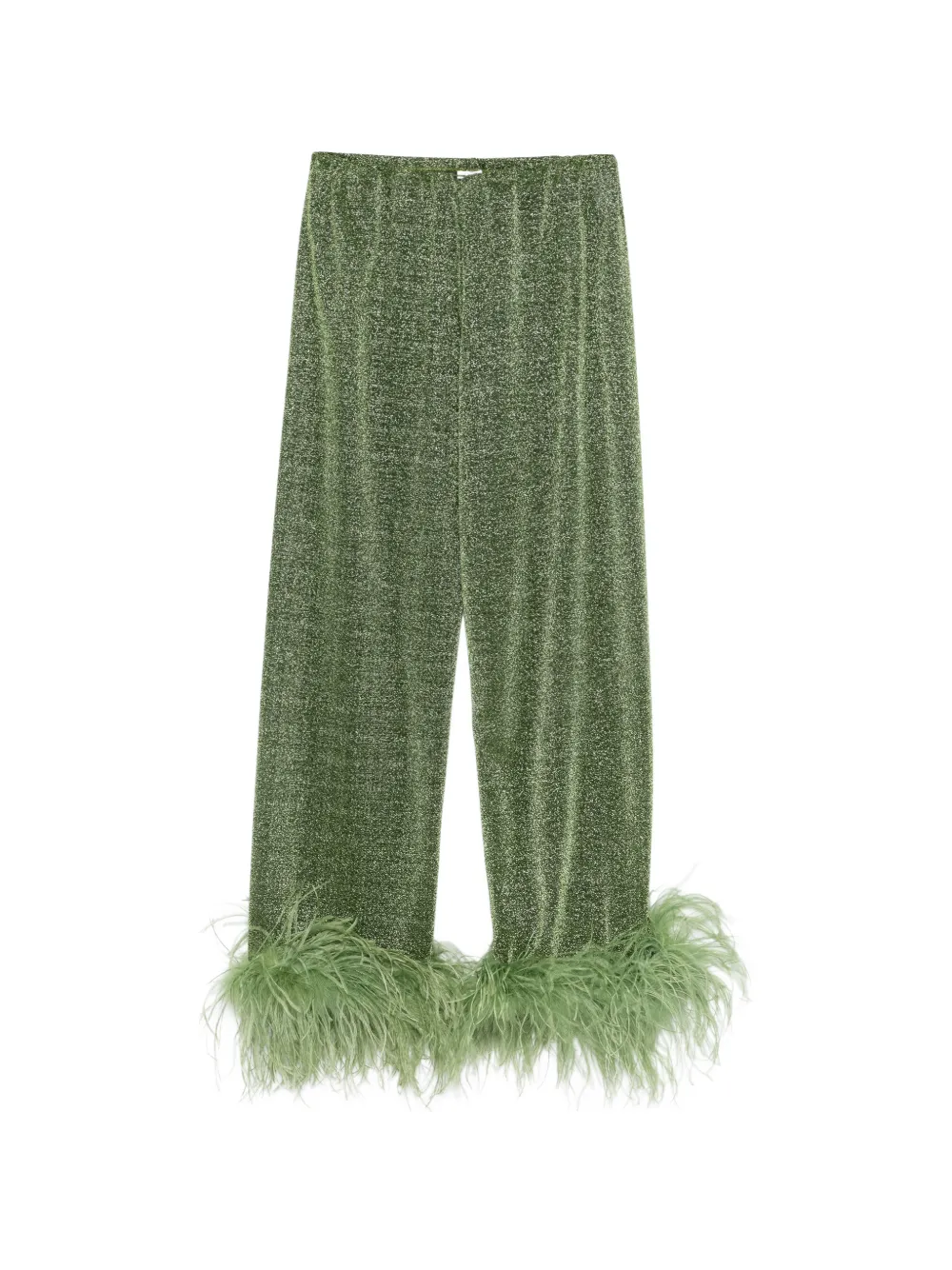 Oséree Lumiere Plumage straight trousers - Verde