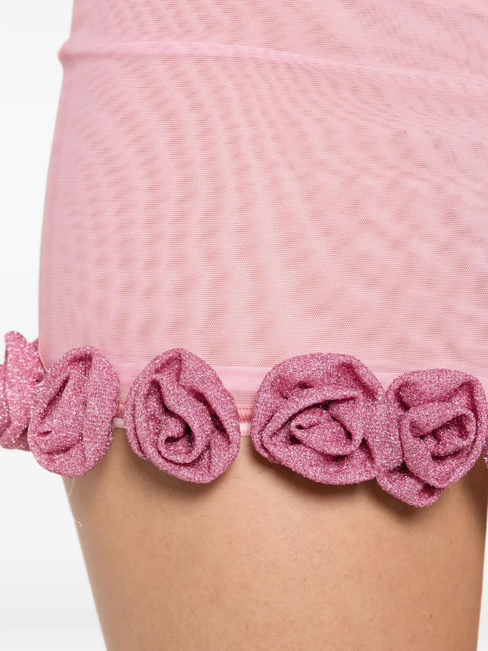 Oséree Mini-rok met roos afwerking Roze