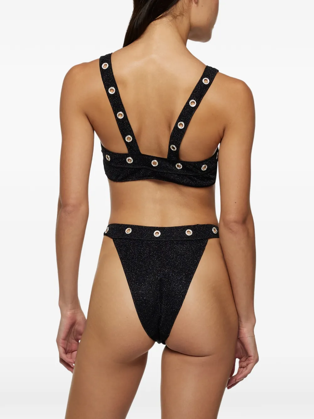  Oséree Lumière Crystal-studs Bikini - Black 