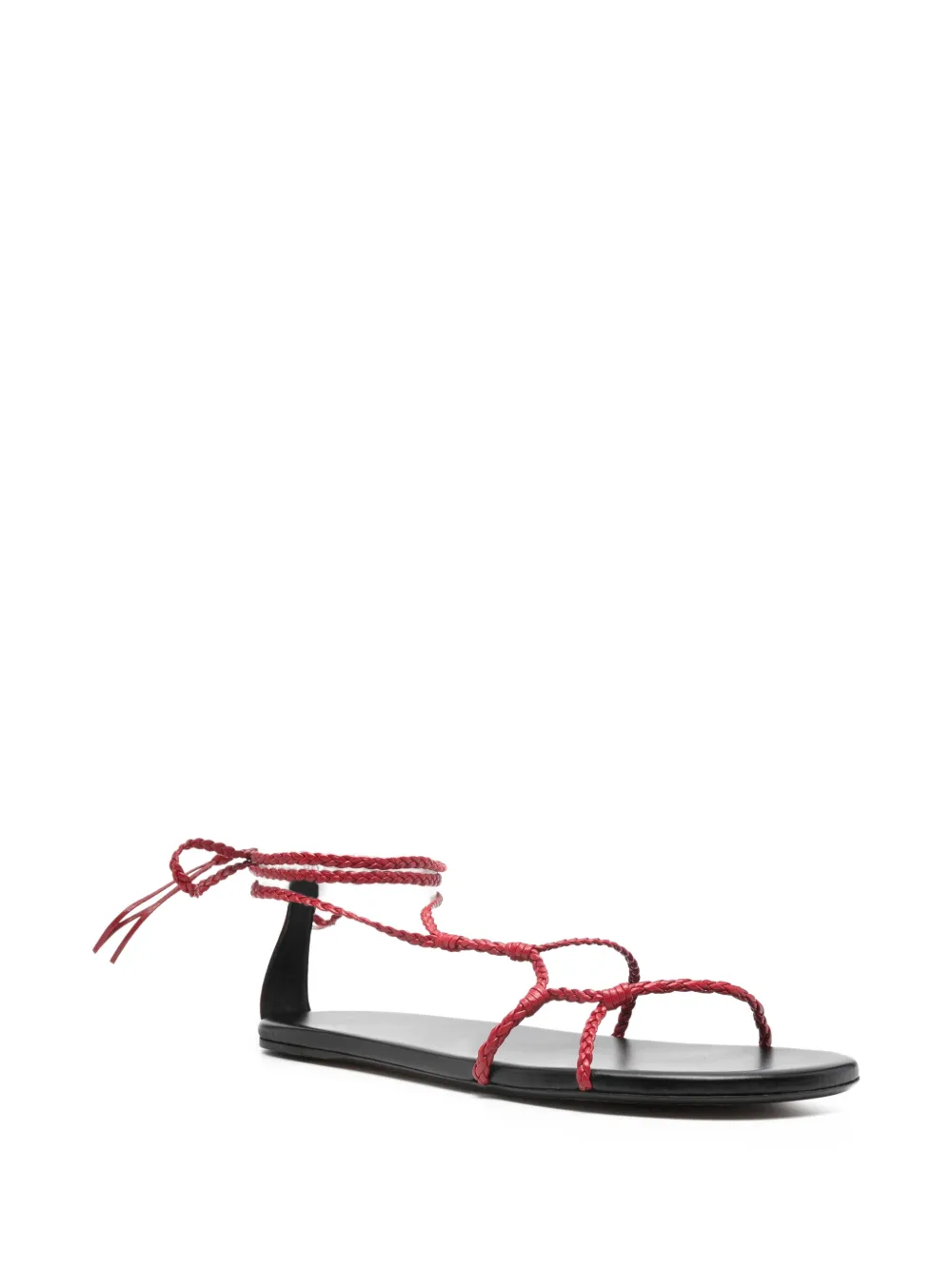  Jude Atlas Woven Flat Sandals - Red 