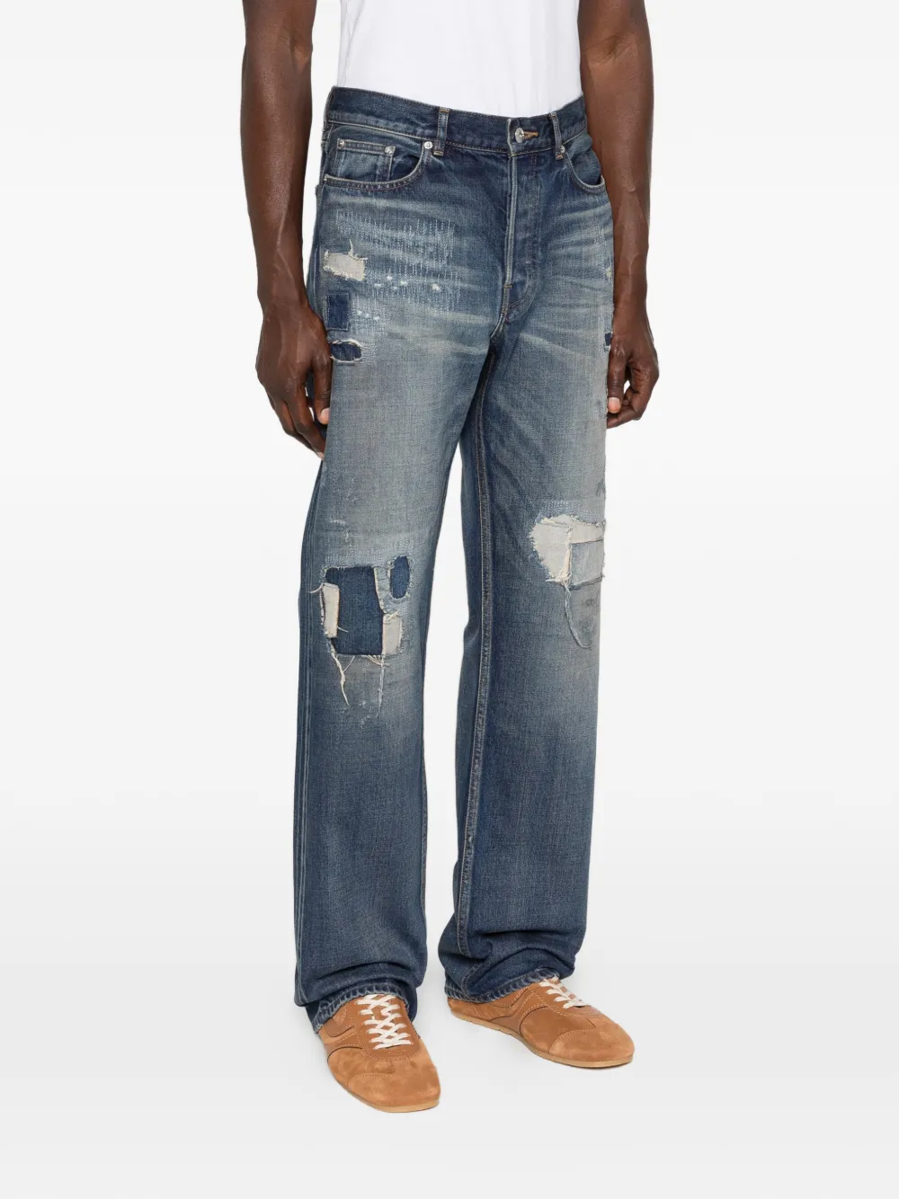 JW Anderson Jeans met patchwork Blauw