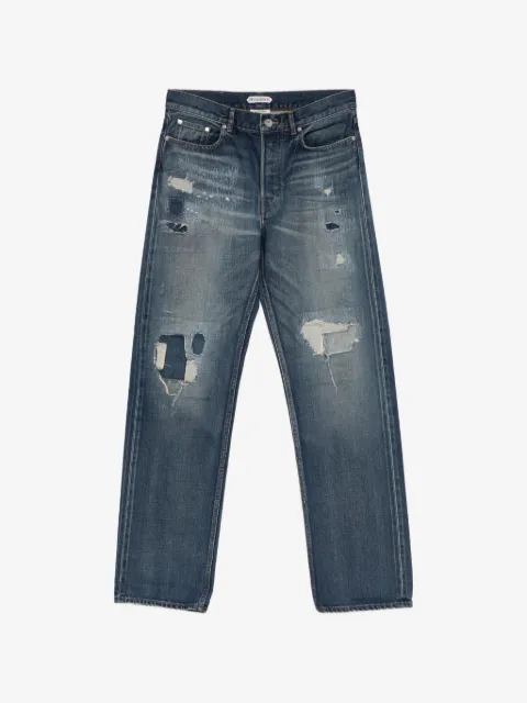 JW Anderson jean droit à design patchwork