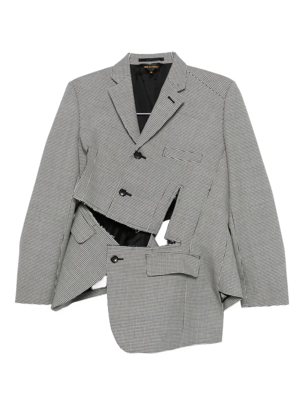 Comme Des Garçons Cut-out Detailing Blazer In Gray