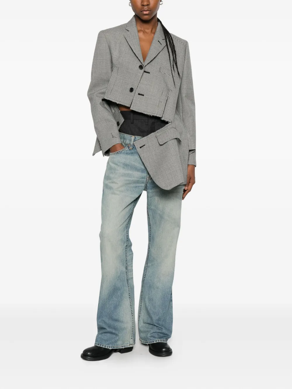 Comme Des Garçons Cut-out Detailing Blazer In Gray