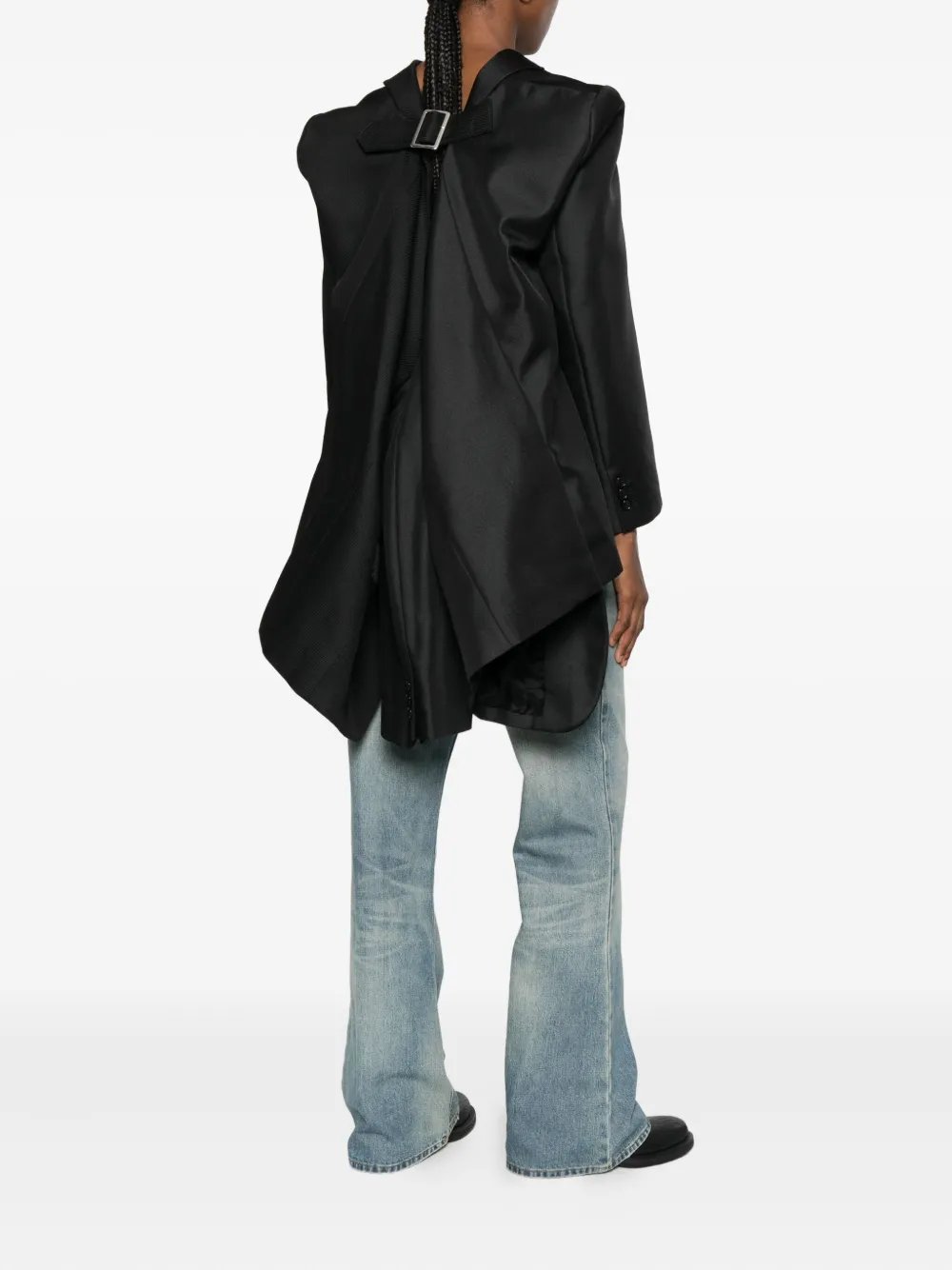 Comme Des Garçons Double Layer Effect Blazer In Black