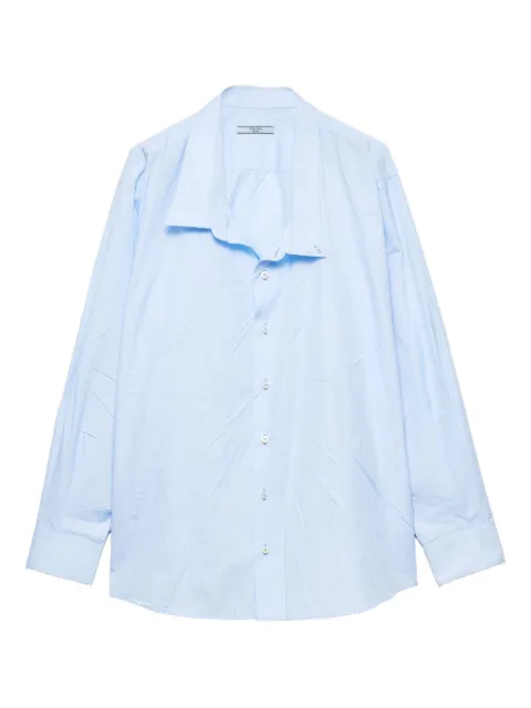 Prada 버튼 트라이앵글 로고 셔츠