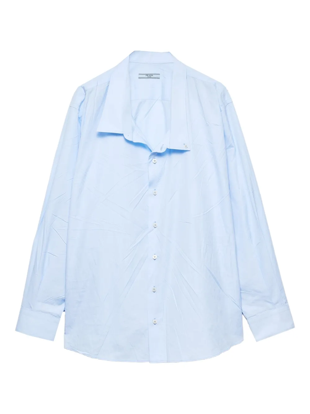 Prada camisa con logo triangular y botones | azul | Image 1