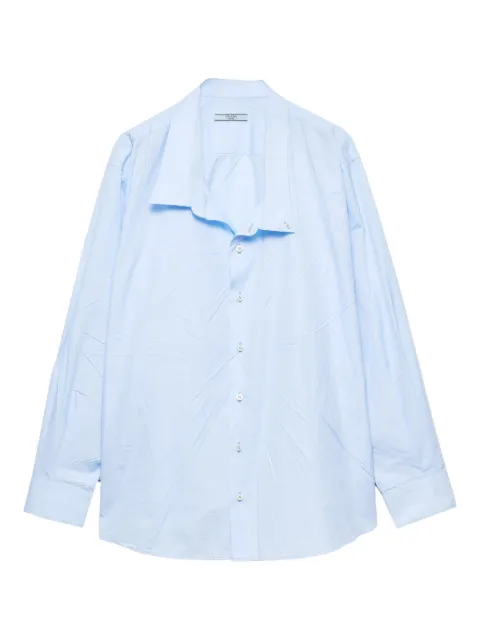 Prada button Triangle-logo shirt