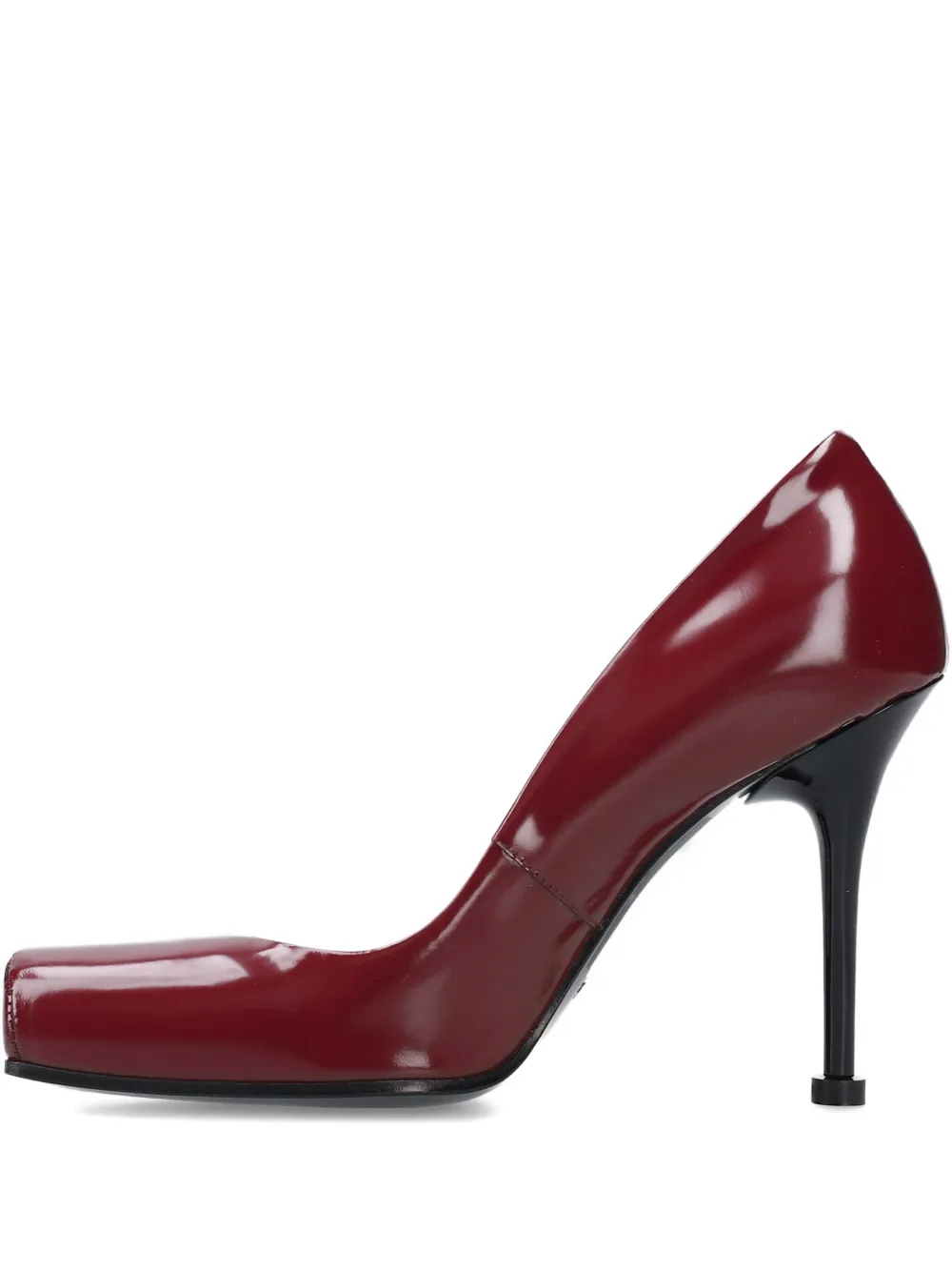 Premiata Square-toe Heeled Pumps In Burgundy